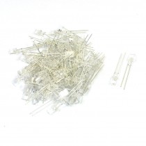 100 Pcs 2 x 5 x 7mm Rectangle Head Green LED Light Emitting Diodes