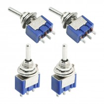 AC 125V 6A SPDT 3 Pin ON/OFF/ON Latching Control Toggle Switches 4pcs