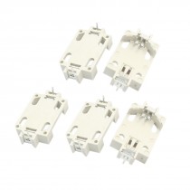 5pcs 3 Pins CR2032 DIP Type Lithium Cell Button Battery Holder Socket