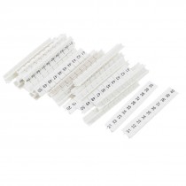 30 Pcs 1-60 5mm x 3.5mm White Terminal Block Marker Number Strips
