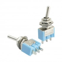 AC125V 6A Panel Mounting SPDT 3-Pin 2 Position Toggle Switch 2 Pcs