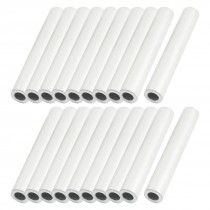 20 Pcs 8mm x 52mm Silver Tone Straight Passing Through Aluminum Connected Tubes