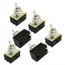SPST ON/OFF 2 Position Power Control Toggle Switch AC 110V 6A KN3A 1X1 6pcs