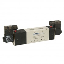 DC 12V 3 Position 5 Way Pneumatic Solenoid Valve New