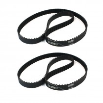260XL 130 Teeth 10mm Width Rubber Industrial Synchronous Timing Belt Black 2Pcs