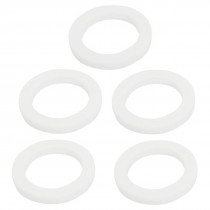26.3mm OD 3mm High White Ceramic Insulation Protection Washer 5 Pcs