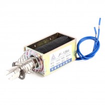 JF-1264 DC 12V 500mA 10mm 55N Linear Push Type Open Frame Solenoid Electromagnet