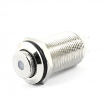 DC 24V Blue LED 4-Pin 1NO SPST Locking Flat Head 12mm Pushbutton Switch