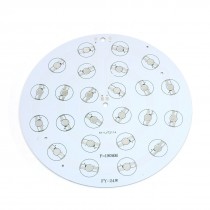High Power Circle Aluminum PCB Circuit Board 190mm Diameter 24 x 1W 3W LED