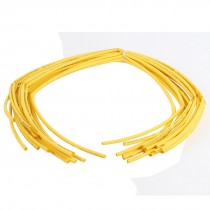 1M 6mm Dia Polyolefin Heat Shrinking Shrinkable Tubing Tubes Yellow 15 Pcs