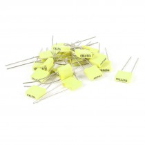20 Pieces 0.001UF 100V 1NF Radial Lead Box Type Film Correction Capacitor Yellow