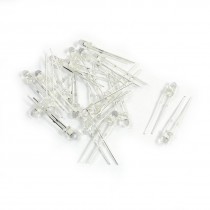 20 PCS Rectangular Head 2 Pin Multicolor LED Light Emitting Diodes 3mm Dia