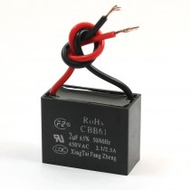 Rectangle Non Polar AC Motor Run Capacitor 2uF 450V CBB61