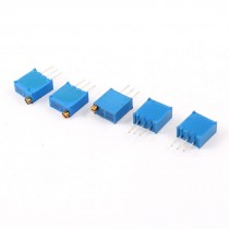 5 Pcs 50 Ohm 3 Pins 25 Turn Potentiometer Pot Variable Resistor