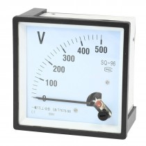 AC 0-500V Fine Tuning Square Dial Panel Analog Volt Test Meter Voltmeter