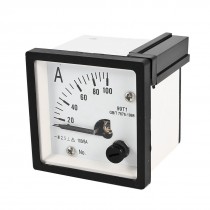 AC 0-100A Measuring Range Panel Mounting Ammeter Ampere Meter 99T1 48mm x 48mm