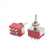 AC125V 5A AC250V 2A 9 Terminals 2 Position On/On 3PDT Toggle Switch 2Pcs