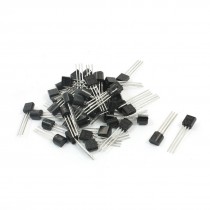 50 Pcs S9018 NPN TO-92 3 Pins Through Hole Transistor 25V 60mA