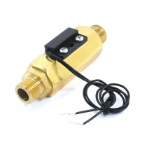 DC110V G1/4 Male Thread Vertical Reed Water Flow Switch Flowmeter 1-30L/min