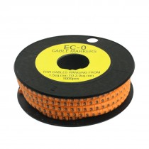 1000 Pcs EC-0 Arabic Numeral 3 Pattern Cable Marker Orange for 1.5-3mm2 Tube