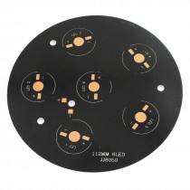 112mm Dia 6 x 1W/3W/5W LED Round Aluminum PCB Circuit Board Base Plate