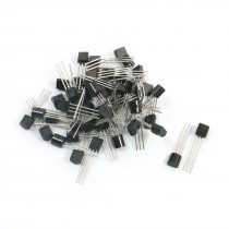 50 Pcs C1815 TO-92 NPN 3 Pins PCB Through Hole Bipolar Transistor 60V 0.15A