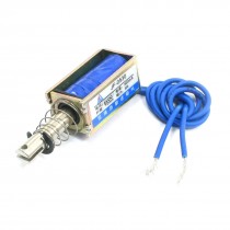 DC 6V 5N/10mm Pull Type Wired Plunger Return Solenoid Electromagnet