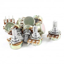 AC 220V 6A 1M Ohm Top Adjustment Single Turn Rotary Taper Potentiometer 10 Pcs