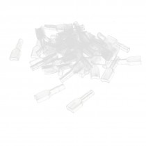 50 Pcs Flexible PVC Insulator Waterproof Alligator Clip Covers Clear