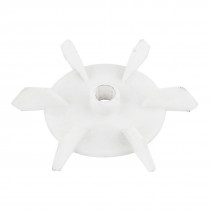 White 12mm Inner Dia.Plastic 6-Blade Motor Fan Blade Wheel Replacement