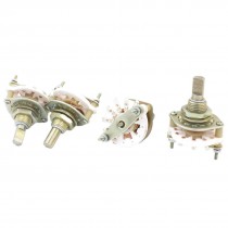 4Pcs 6mm Dia Shaft 1P6T 1 Deck Rotary Selector Switch Selector