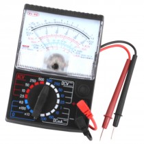 1mA-500mA DC AC Voltmeter Ohmmeter Ohm Ammeter Analog Multimeter w Probe Leads