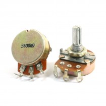 2Pcs 300KOhm 50KOhm B Type Linear Adjustable Taper Rotary Potentiometer