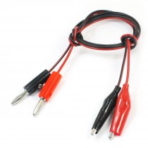 Multimeter Part 31.5" Black Red Banana Plug to Alligator Clip Test Lead Pair