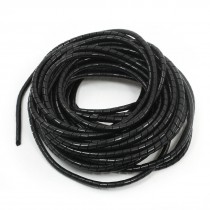 6mm 52.5Ft Spiral Wrapping Wrap Band Tube Computer Manager Cable Black