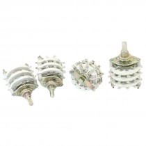 4pcs 3P6T 3 Pole 6 Throw Three Deck Band Channel Rotary Switch KCZ3*6