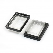 2pcs Replacement Switch Waterproof Cover w Frame 37 x 29 x 12mm