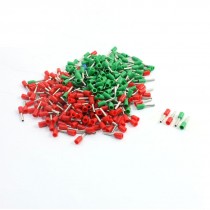 380 Pcs E1008 Red Green Tube Style Pre Insulative Ferrules for 18 AWG Cable