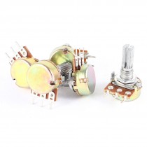 5 Pieces B100K 100K Ohm 3-Terminal Single Linear Rotary Taper Potentiometer 220V