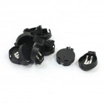 10 Pcs Round Plastic 20mm Pin Distance CR2477 Button Cell Battery Holder