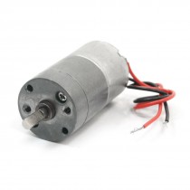 4mm Drive Shaft 75 r/min Cylindrical Geared Box Electric Motor DC 12V