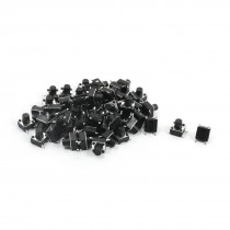 55Pcs Momentary Tact Tactile Push Button Switch 6mmx6mmx7mm 4-pin SMD