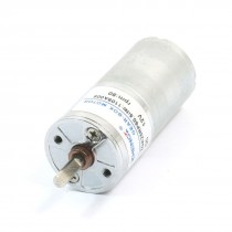 Cylinder 2.5mm Thread Hole Dia Metal Gear Box Motor DC12V 80RPM
