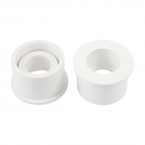 30mm Inner Dia to 50mm OD Water Supply Pipe Tube Adapter Connector White 2 Pcs