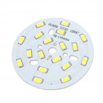 White 18 LED 9W 50-60Lm 5730 SMD + Aluminum Base Plate PCB 60mm DIY