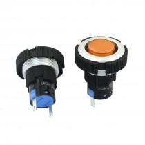 DC 24V 22mm Dia Panel Mounting Orange Signal Indicator Light Bulb 2 Pcs