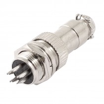 Universal Panel Mount 12mm Thread 5pin Aviation Connectors Plugs AC 125V 3A