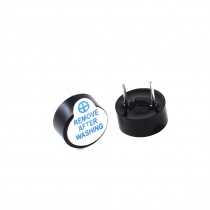 2 Pcs DC 5V 2Pins Cylinder Electronic Continuous Sound Buzzer 9mmx4.5mm