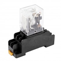 HH52PL DC 12V Coil DPDT 8Pin 35mm DIN Rail Electromagnetic Power Relay