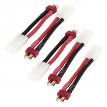 RC Helicopter Tamiya Female to T-Plug Male  Connector Wire 5 PCS 4" 12AWG